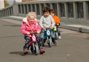 Funny Wheels RIDER SPORT - Bicicletă de echilibru 2în1, roz/negru