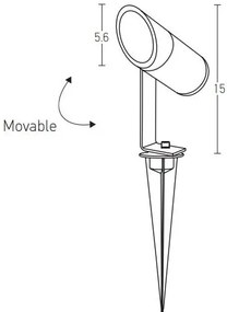 Proiector LED cu tarus iluminat exterior decorativ IP65 Royle