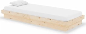vidaXL Cadru de pat mic single, 75x190 cm, lemn masiv