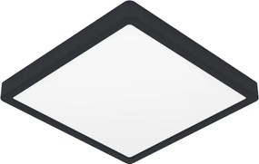 Eglo 901375 - FUEVA-Z Lampă de tavan LED RGBW dimabilă, sticlă fumurie, LED/13,5W/230V, 29,5cm, IP44, neagră