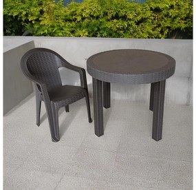 Masă de grădină Zanjar (maro) (pentru 4 persoane). 1116567