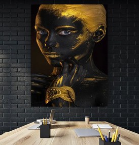 Tablou canvas Tribal Girl Gold 120x80 cm