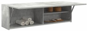 860097 vidaXL Dulap perete baie, gri beton, 100x25x30 cm, lemn prelucrat