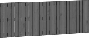 vidaXL Tăblie de pat pentru perete, gri, 166x3x60 cm, lemn masiv pin