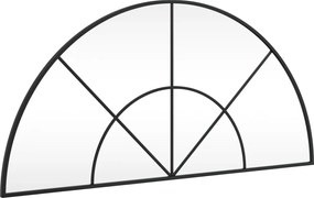 vidaXL Oglindă de perete, negru, 100x50 cm, arcuită, fier