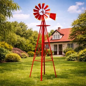 Moară de vânt roșie, 245 cm