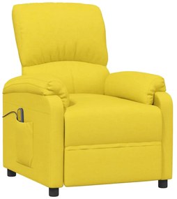 348503 vidaXL Fotoliu de masaj, galben deschis, material textil