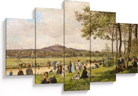 Tablou - French 19th Century, Race Course at Longchamps, reproducere (150x105 cm)