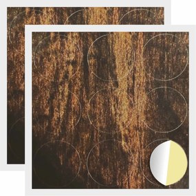 vidaXL Copertă autocolantă pentru șuruburi 2 pcs Lemn vechi