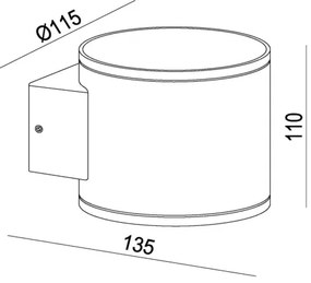 Aplică de exterior Lucide 28803/01/30 OXFORD 1xG9/5W/230V IP54 negru