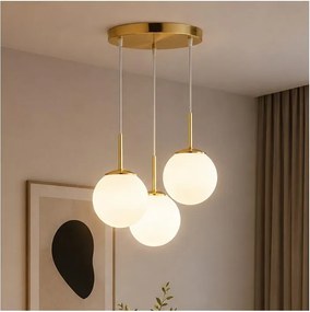 Brilagi - Lustră suspendată pe cablu MILO 3xE27/60W/230V, auriu