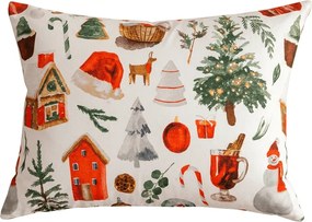 Husa pentru perna din microfibra FESTIVE MAGIC 50x70 cm, alb