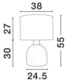Veioza/Lampa de masa design decorativ, SEPARE H 55cm