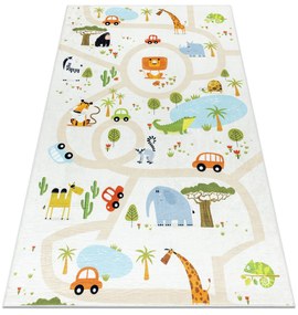 BAMBINO 1165 covor lavabil Grădină zoologică pentru copii anti-alunecare bej - SECUNDAR-COTATI PRODUSUL