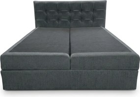 Pat tapițat boxspring DIRELIS VIBE 160x200 cm gri inchis Saltea: Saltea cu arcuri Bonell