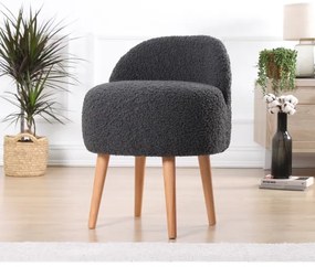 Taburet MIKI, Ø 46 cm, gri închis