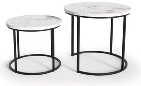 Set masute de cafea cu decor de marmura, FALKEN