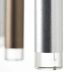 Brilliant - LED CEMBALO, lustră suspendată pe cablu, cu reglare a intensității, LED 32W, 230V, crom/negru/maro