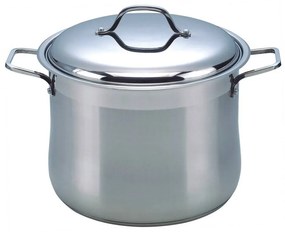 Oală din Inox, 26.6 Litri, Bază 3 Straturi (Inducție), Capac din Inox