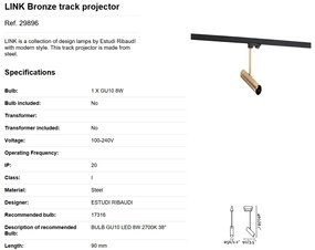 Spot pe sina directionabil LINK Bronze 29896