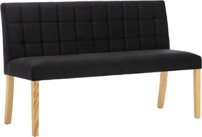 vidaXL Bancă, negru, 140 cm, catifea