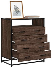 vidaXL Dulap cu sertar, stejar maro, 70x41x83,5 cm, lemn prelucrat