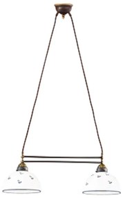 Lustră pe cablu Kolarz 731.82.24 NONNA 2xE27/75W/230V albastru