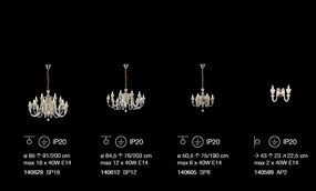 Candelabru elegant stil clasic cu 12 brate STRAUSS SP12 140612