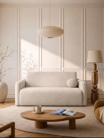 Canapea extensibilă Nido 3 locuri 140 cm cu ladă de depozitare - boucle bej deschis Quelle 03