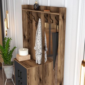 Set mobilier pentru hol Berliner (Nuc + Antracit). 1072518