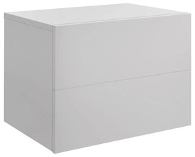 Noptiera 40x29x30 cm cu 2 sertare, alba