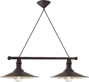 Brilagi - Lustră suspendată pe cablu FORGE 2xE27/60W/230V maro