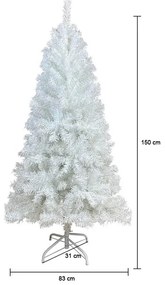 Brad artificial alb-150 cm