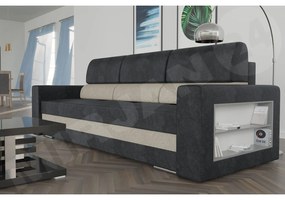 Canapea extensibilă Carona (Negru + Bej) (cu sp. depozitare). 1105426