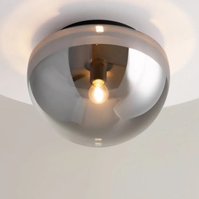 Plafoniera stil minimalist modern Glassy negru/fumuriu