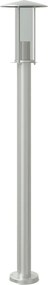 vidaXL Lampă exterioară de podea, argintiu, 100 cm, oțel inoxidabil