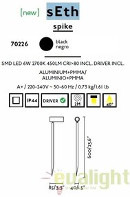 Tarus, proiector cu iluminat LED exterior IP44, SETH 70226