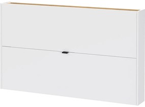 Pantofar alb cu deschidere înclinată, suspendat, cu aspect de lemn de stejar 140x83x18 cm Ameca – Germania