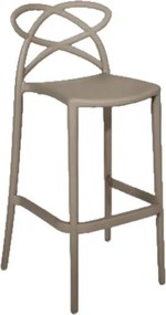 SET 4 SCAUNE BAR INFINITY -POLIPROPILENA-HORECA - BEJ TAUPE
