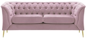 Canapea cu 2-locuri de lux, roz învechit, la comandă, NIKOL 2 ML