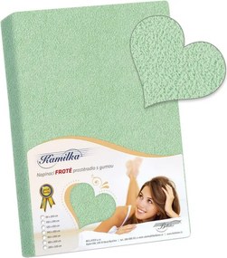 Bellatex Cearșaf din bumbac terry, verde deschis, 180 x 200 cm