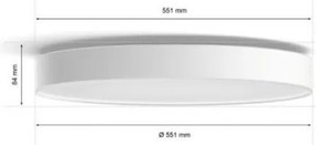 Philips Hue ENRAVE XL LED 48W 230V alb cu telecomandă, strop dimabil