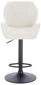 HR212W Scaun Crem Boucle cu Bază Neagră