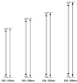 Deuba Raft telescopic de dus 155-230 cm