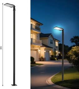 Lampă LED de exterior Brilagi cu stâlp și cablu de 3 m URBANLIGHT LED/100W/230V, negru, IP65