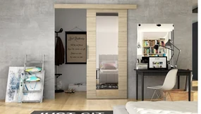 Uși glisant de interior Orenia IV (Stejar sonoma + Oglindă). 1059162