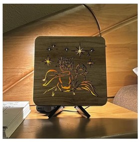 Li-Go 5788/DUB2 - Lampă LED decorativă de masă LED/12W/230V 19x19 cm stejar/Micul Prinț