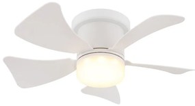 Lustra LED cu ventilator si telecomanda HINES alb 40cm, 03609W GL