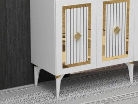 Dulap Lideke 2 (alb + auriu) . 1093459