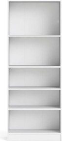 Bibliotecă Tvilum Basic, 79x203 cm, alb